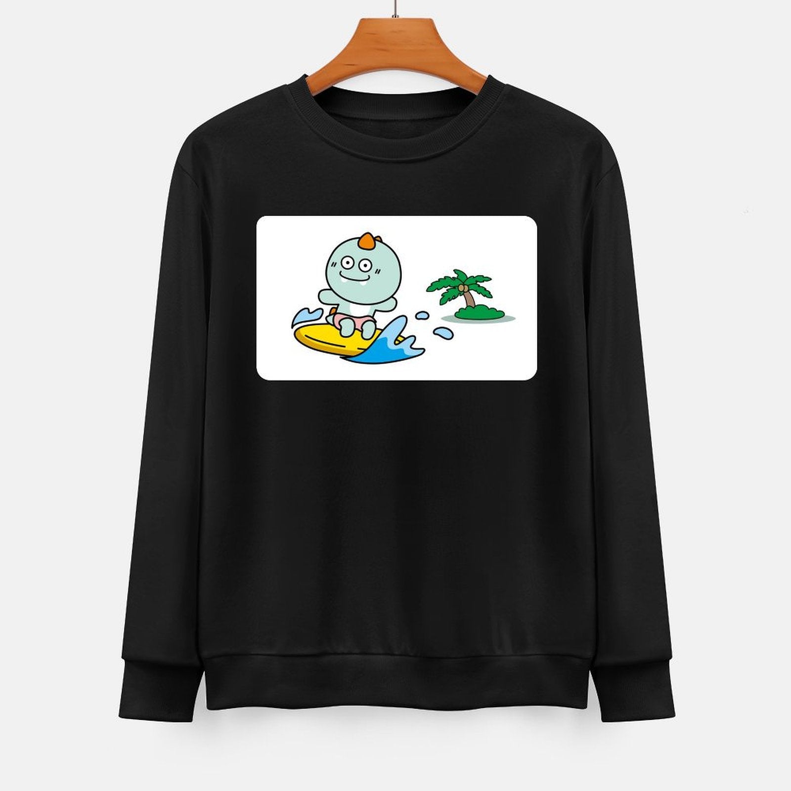 Front Patterned Long Sleeve TopSlim Fit Eco / Sustainable